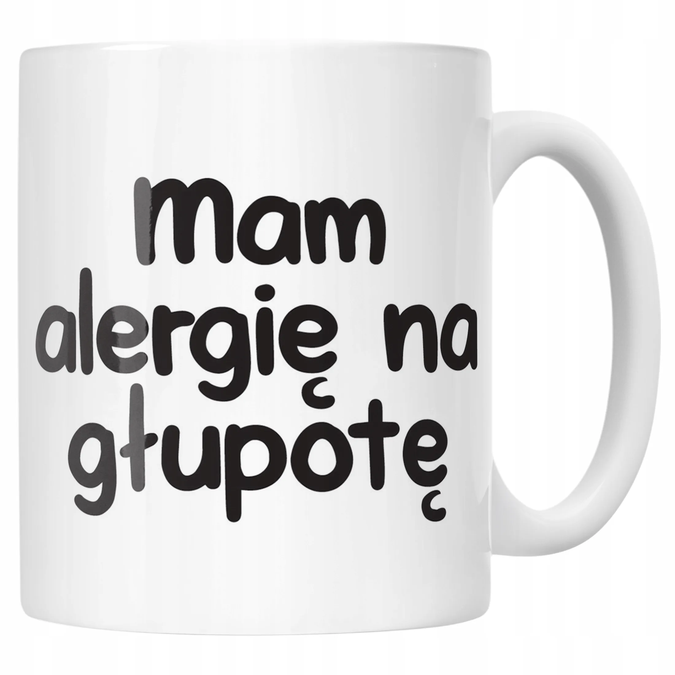 Kubek ceramiczny Mam Alergię Na Głupotę Śmieszny Zabawny Prezent