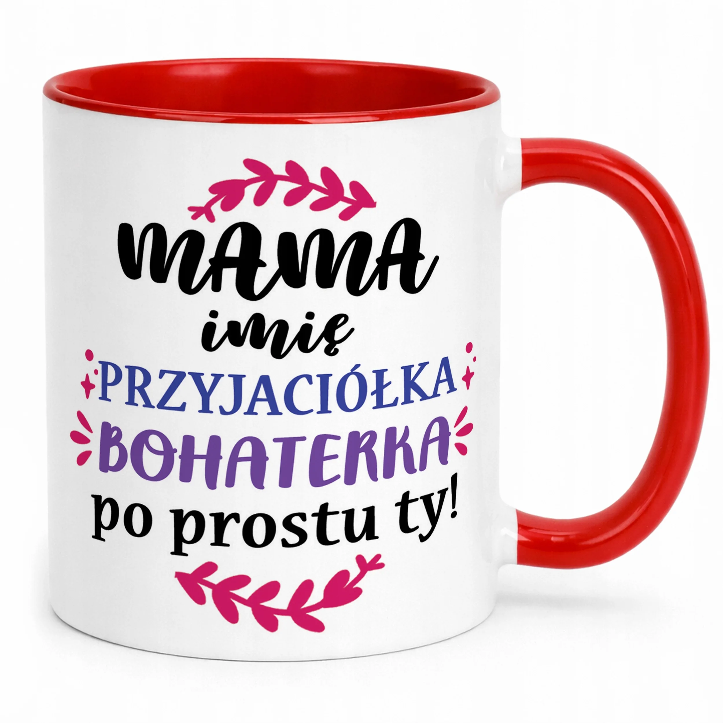 Kubek Czerwony Personalizowany Dzień Matki Dla Mamy Prezent Upominek