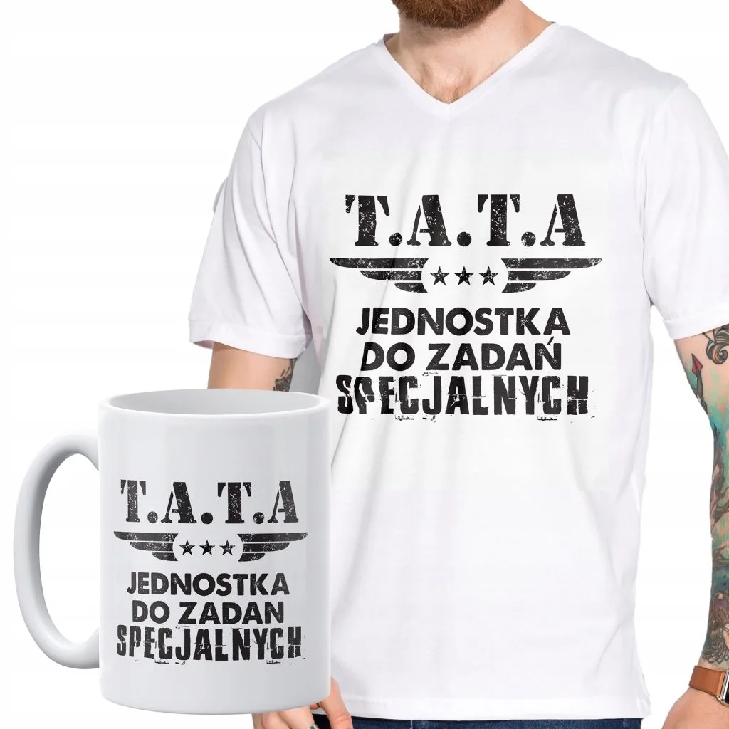 Zestaw koszulka bawełniana + kubek Dzień Ojca Prezent Upominek
