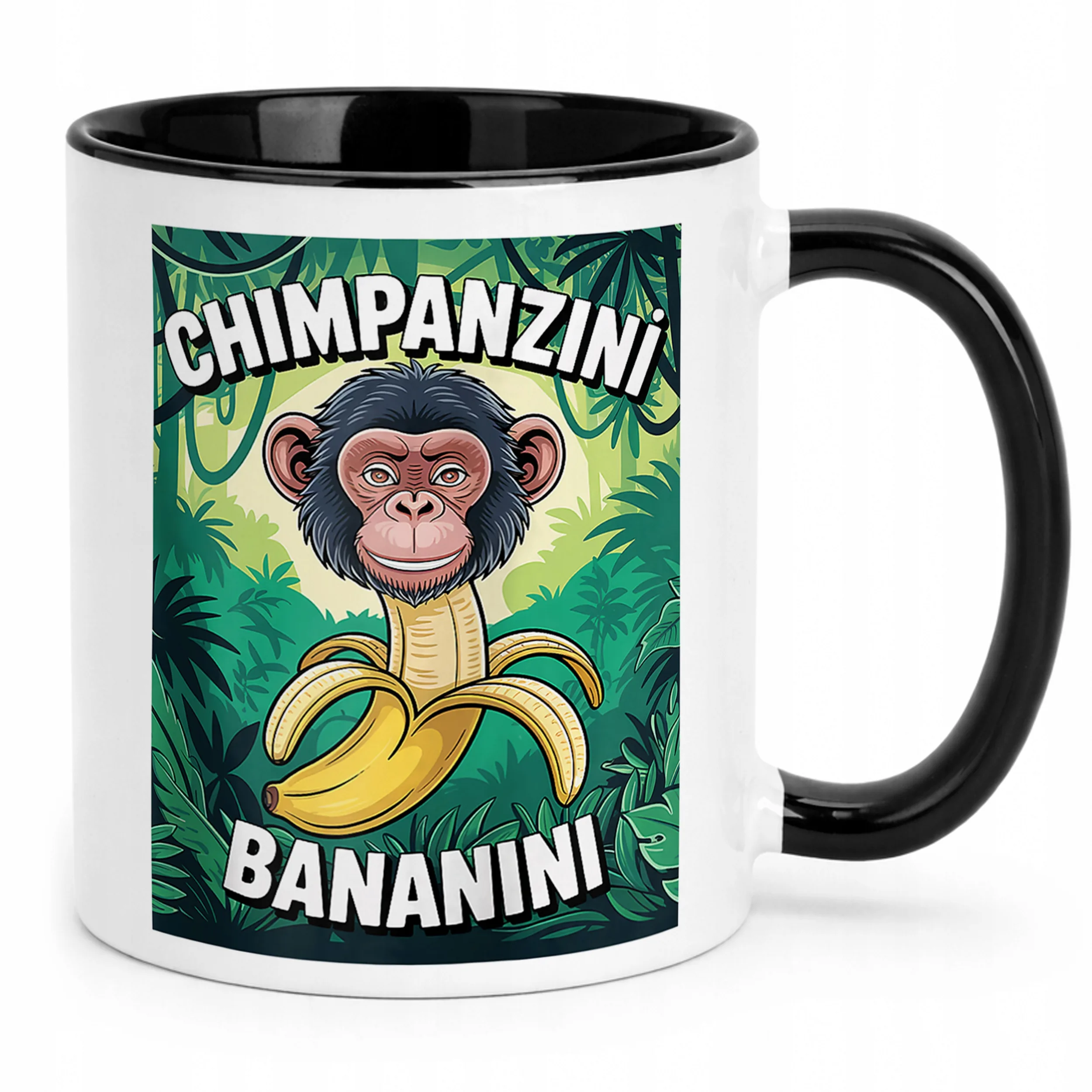Kubek Czarny Chimpanzini Bananini viral tiktok brainrot