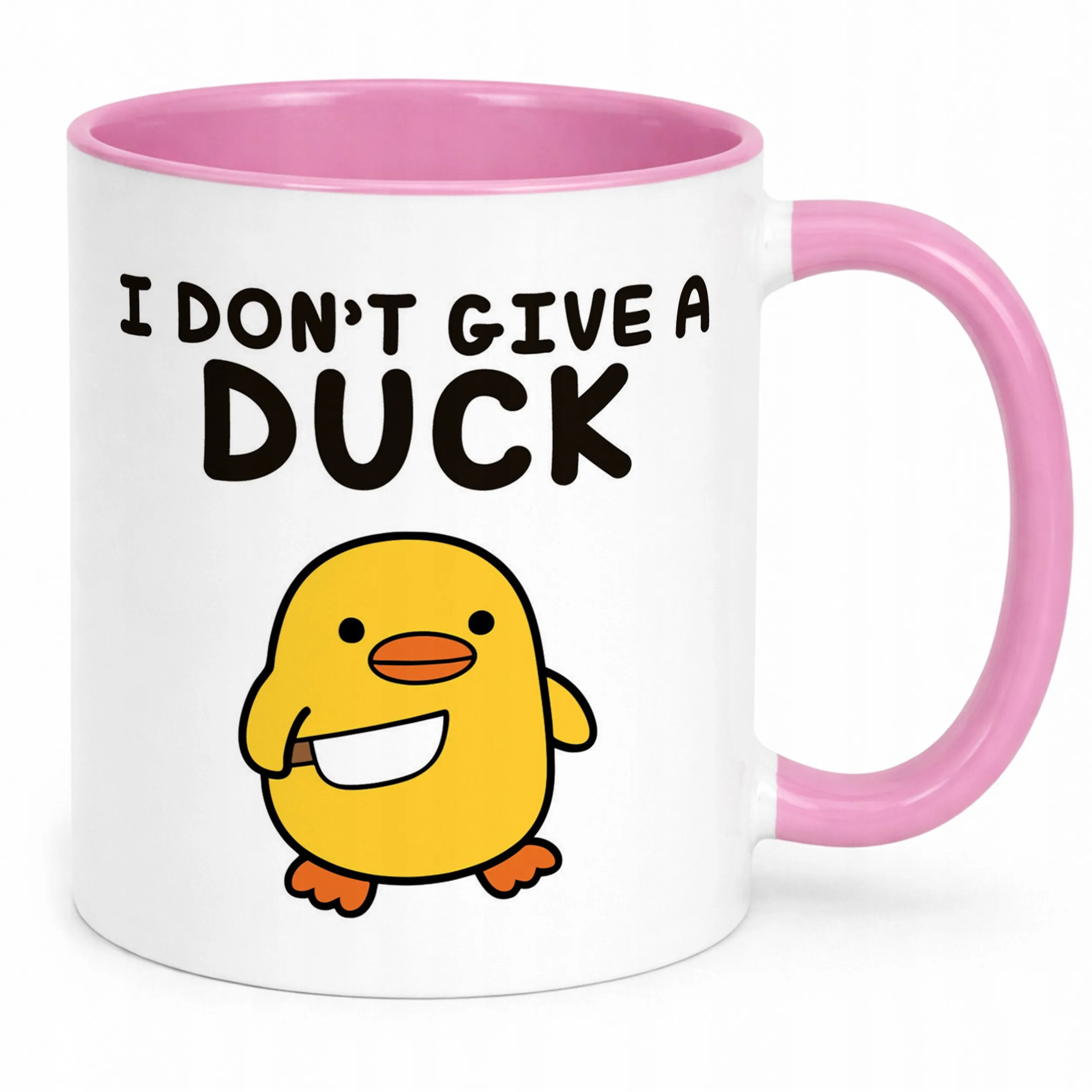 Kubek Różowy I Don’t Give A Duck Śmieszny Zabawny Prezent
