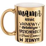 Złoty Kubek ceramiczny Personalizowany Dzień Matki Dla Mamy Prezent