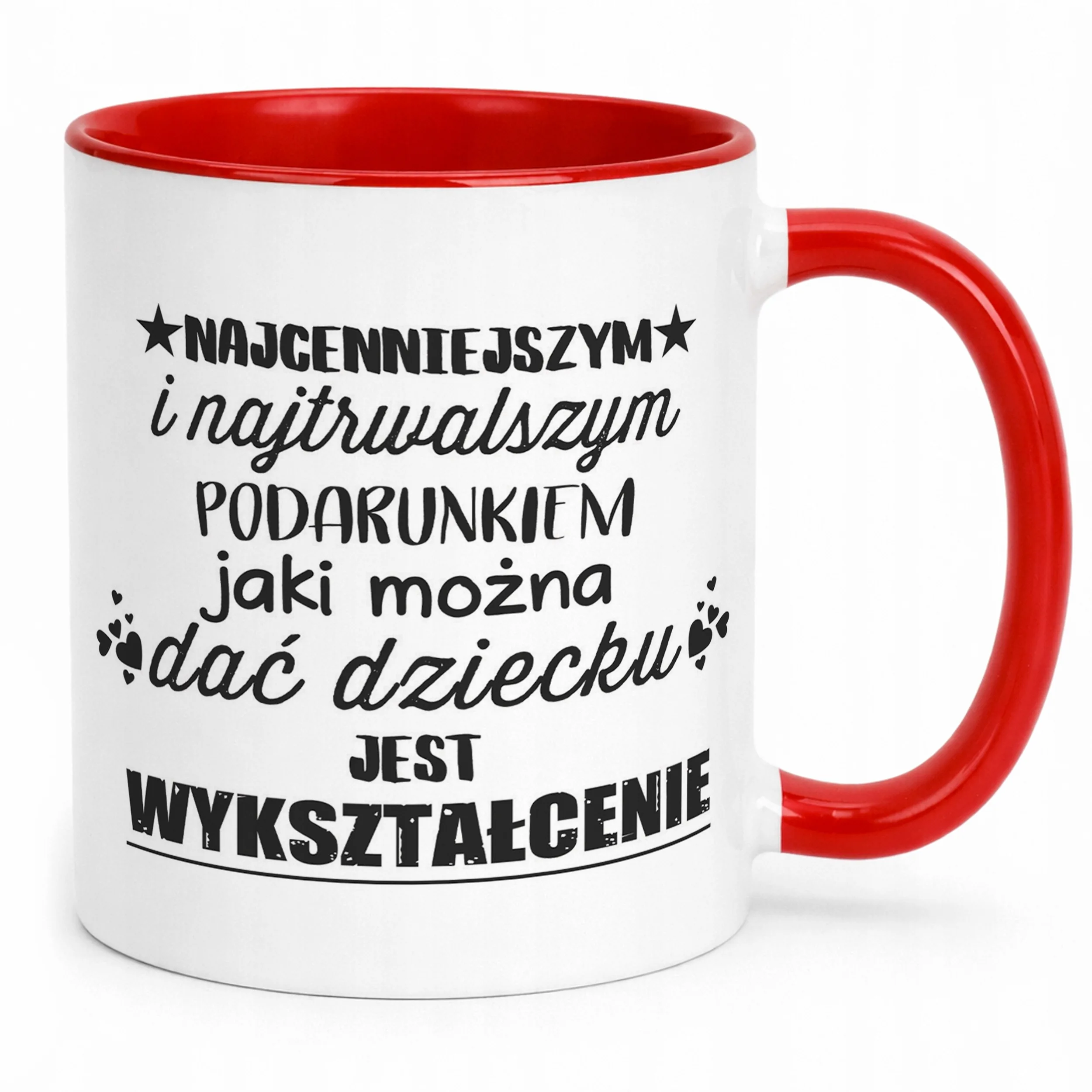 Kubek Czerwony Dla Nauczyciela Nauczycielki Dzień Nauczyciela Prezent