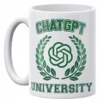 Kubek ceramiczny 330 ml ChatGPT University Zabawne Prezent Dla Studenta