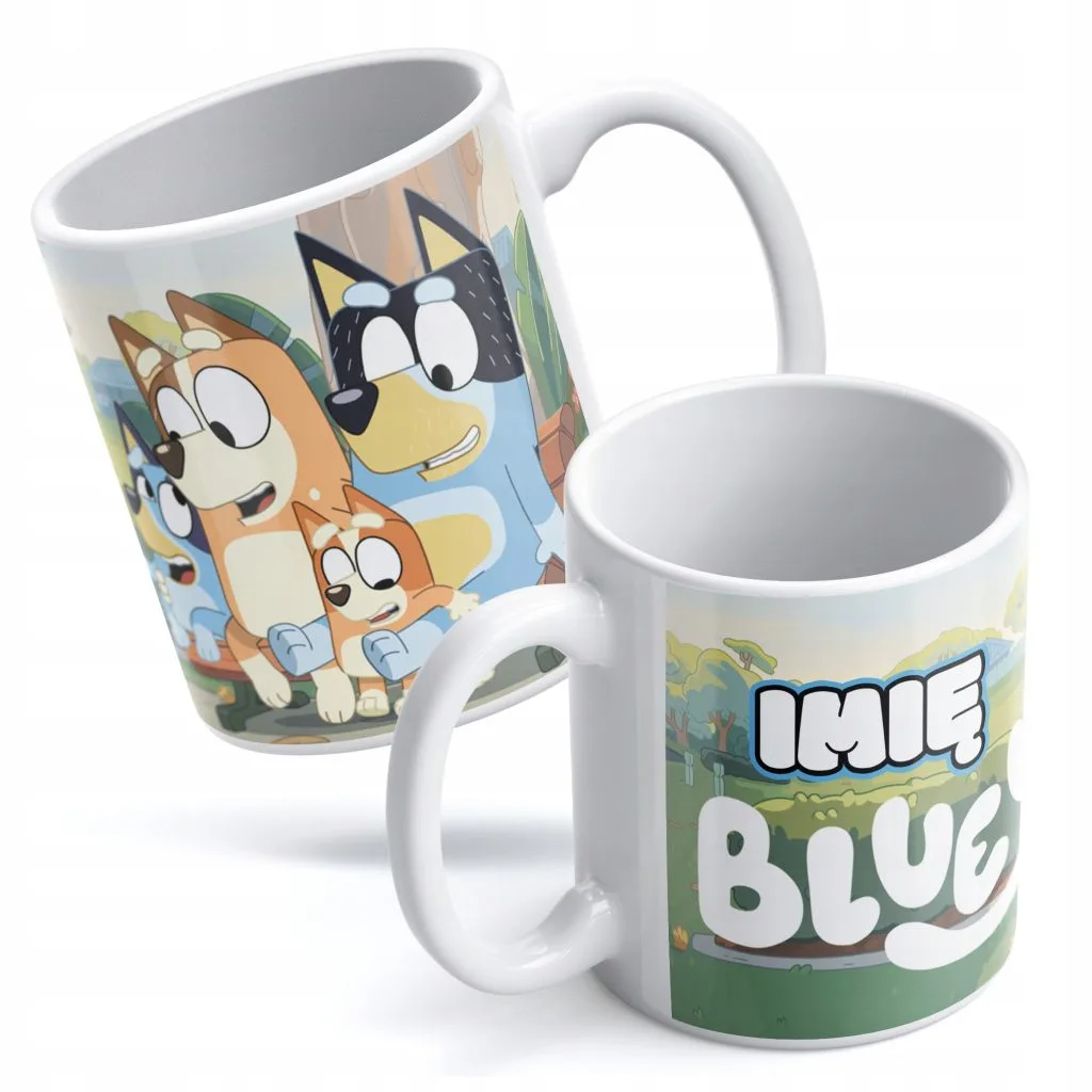 Kubek Bluey Personalizowany z Imieniem Prezent Dla Dziecka