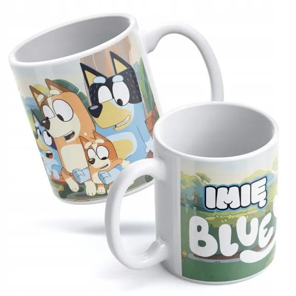 Kubek Bluey Personalizowany z Imieniem Prezent Dla Dziecka