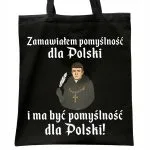 Torba bawełniana czarna na zakupy 1670 Zamawiałem Pomyślność Dla Polski