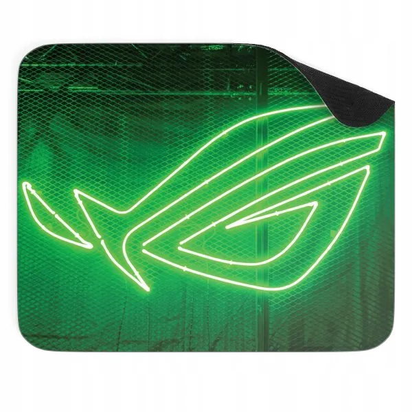 Podkładka pod mysz 22x18 cm Logo Asus Zielone Gaming dla gracza