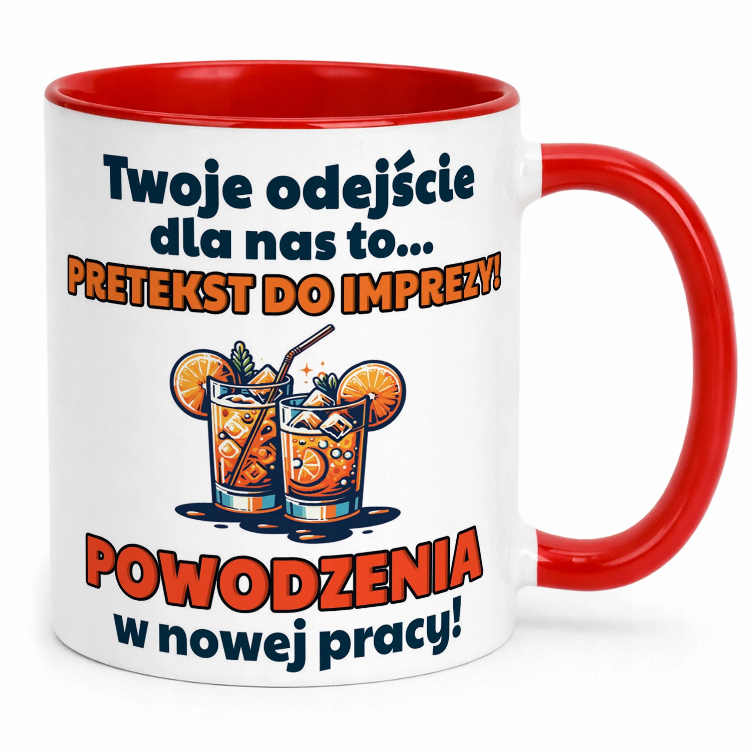 Kubek Czerwony Pożeganie Odejście z Pracy Dla Kolegi Koleżanki Prezent