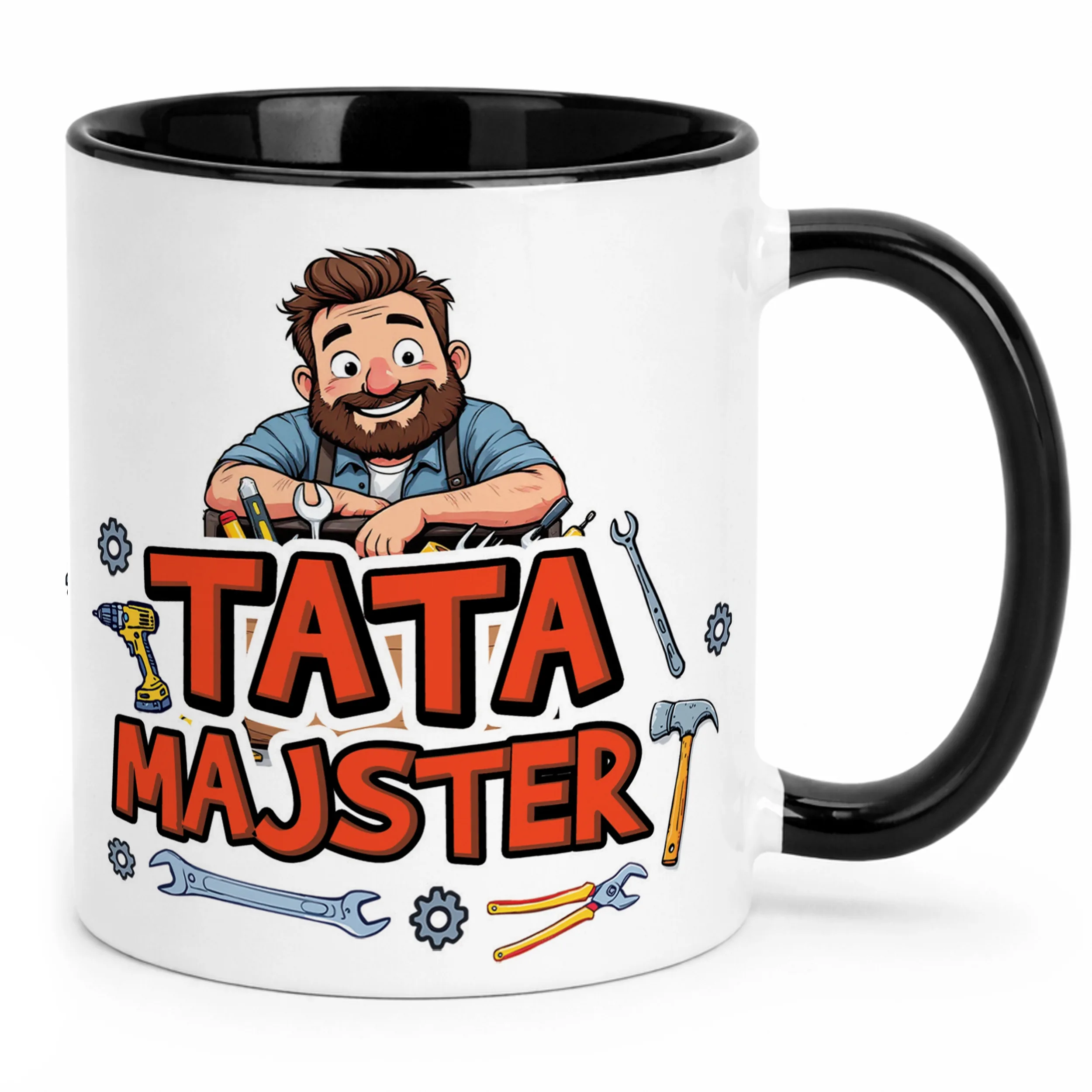 Kubek Czarny Dzień Ojca Dla Taty Tata Majster Prezent