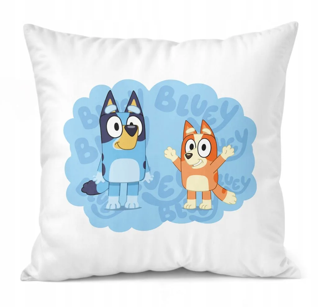 Poduszka 38x38cm Bluey Bingo Dla Fana Bajki Dla Dzieci Prezent