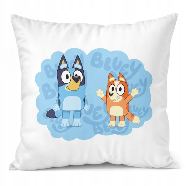 Poduszka 38x38cm Bluey Bingo Dla Fana Bajki Dla Dzieci Prezent