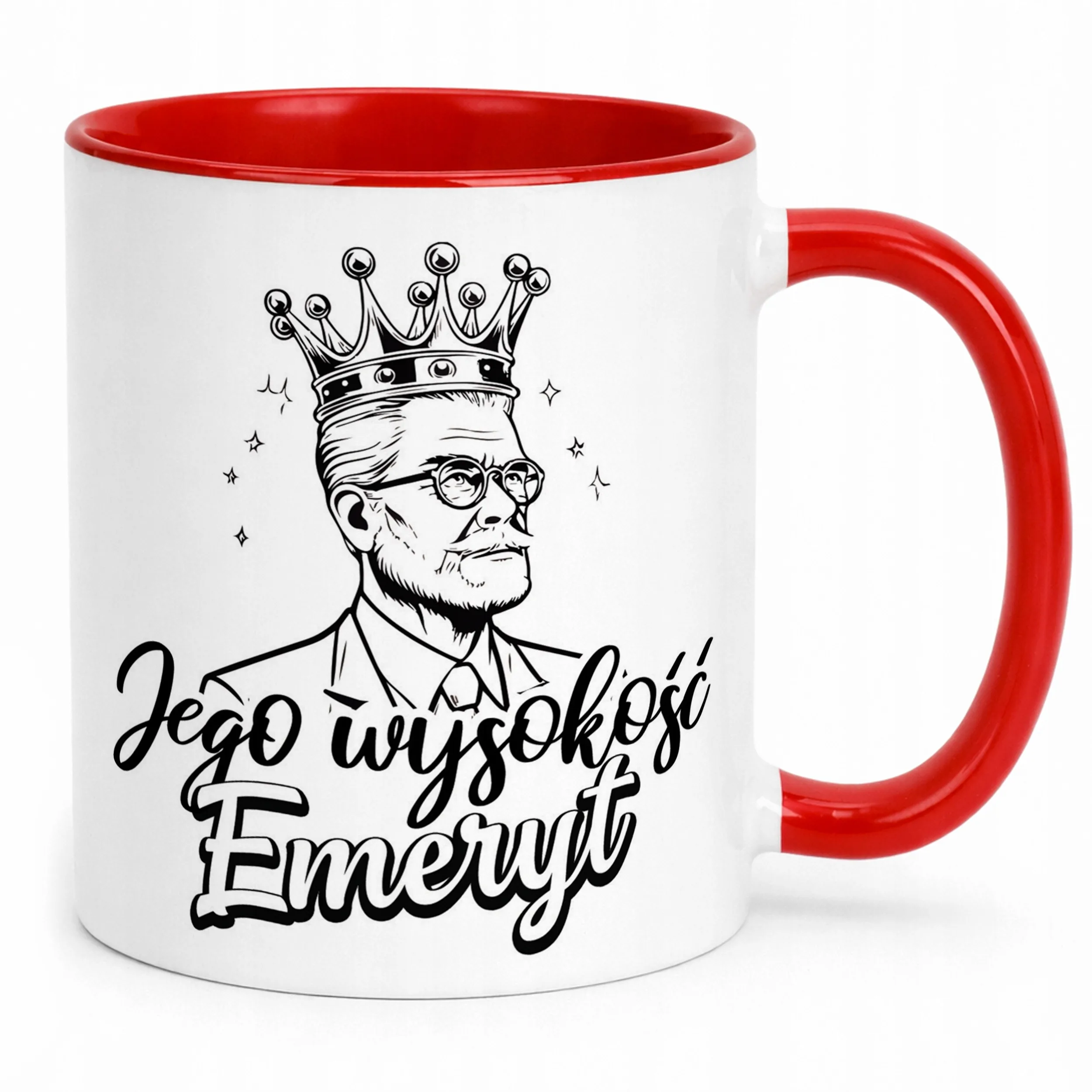 Kubek Czerwony Jego Wysokość Emeryt Emerytura Prezent
