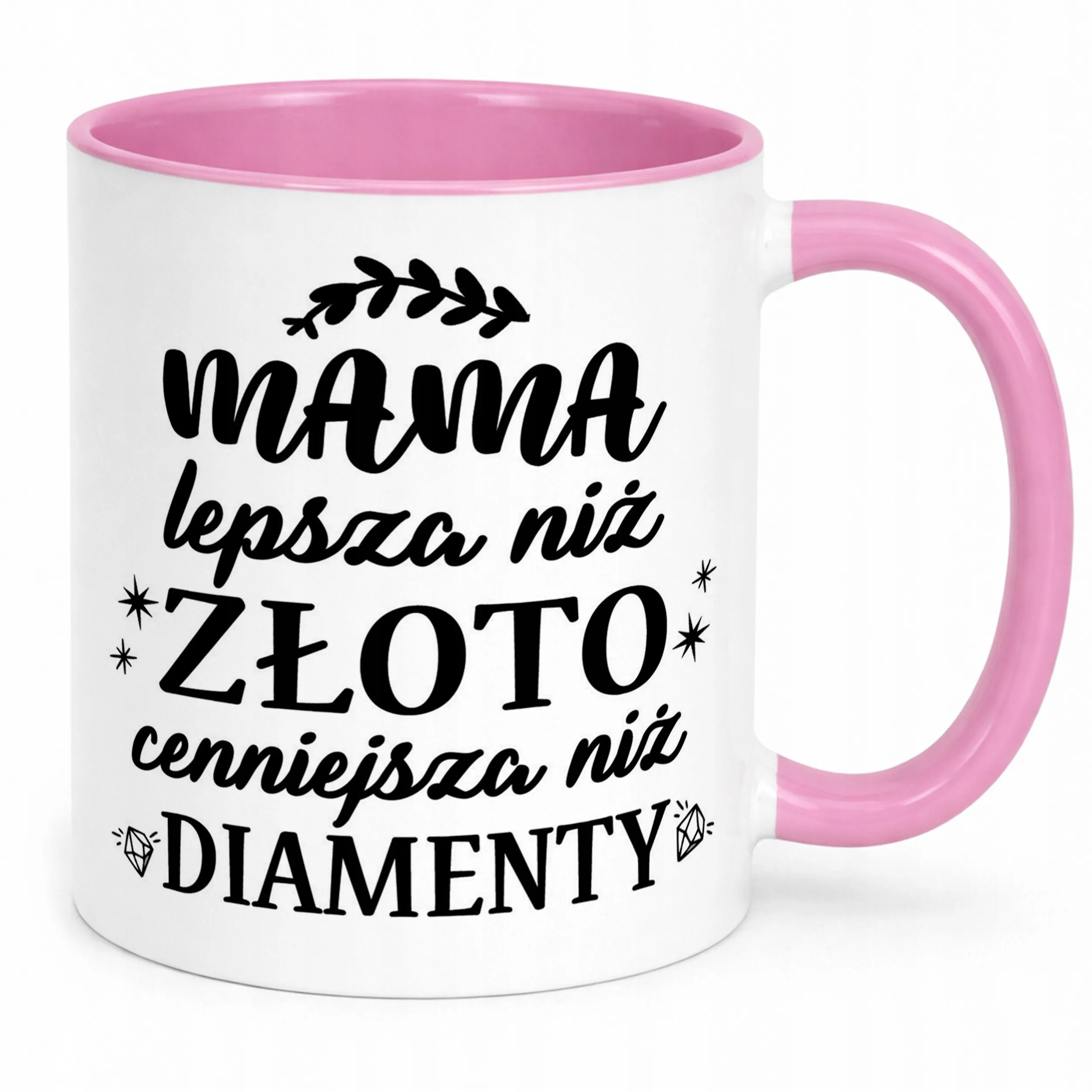 Kubek Różowy Dzień Matki Dla Mamy Prezent Lepsza Niż Złoto