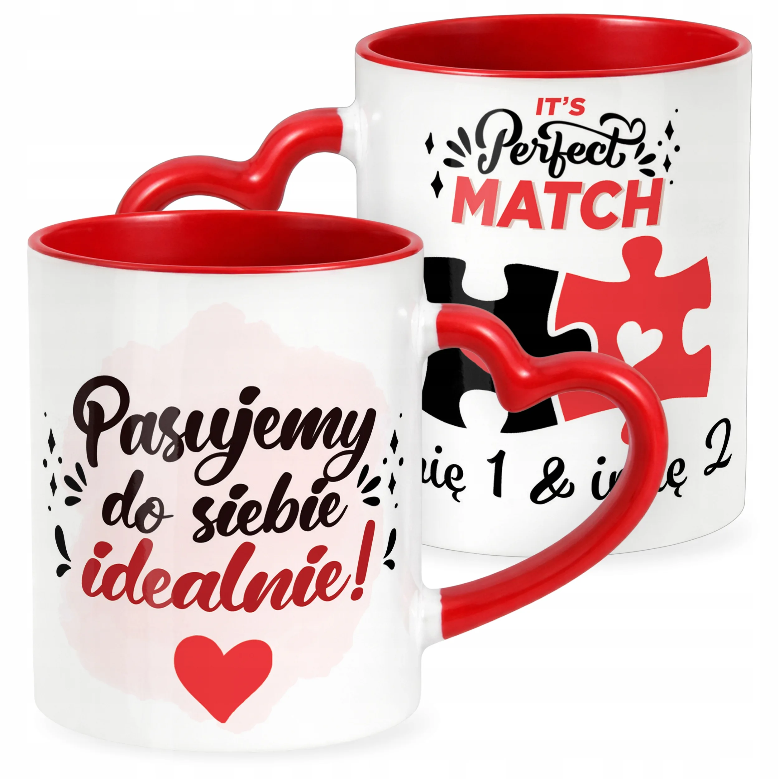 Kubek Walentynkowy Personalizowany Serce Walentynki Prezent Upominek