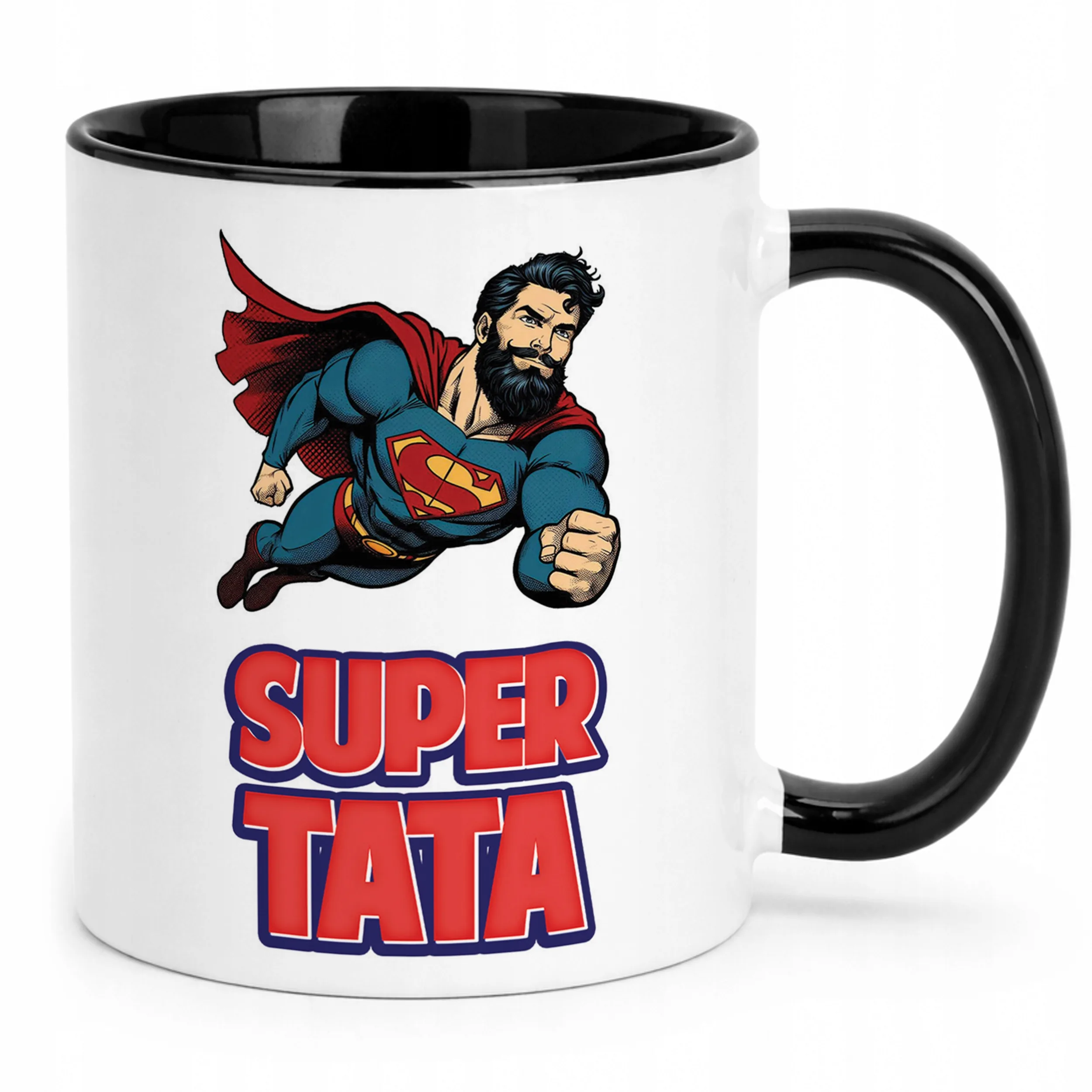 Kubek Czarny Dzień Ojca Dla Taty Super Tata Prezent