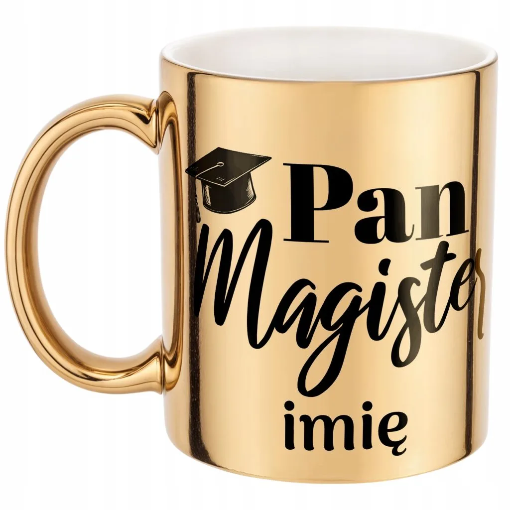Złoty Kubek Personalizowany Pan Magister Prezent Upominek