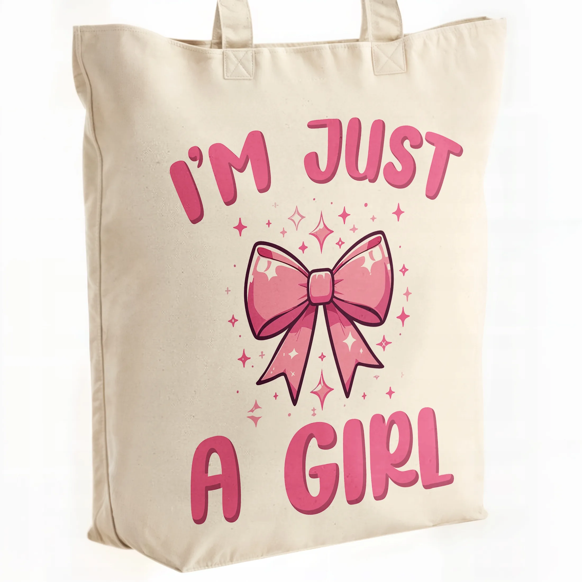 Torba bawełniana premium I’m Just A Girl Mem Zabawny Prezent