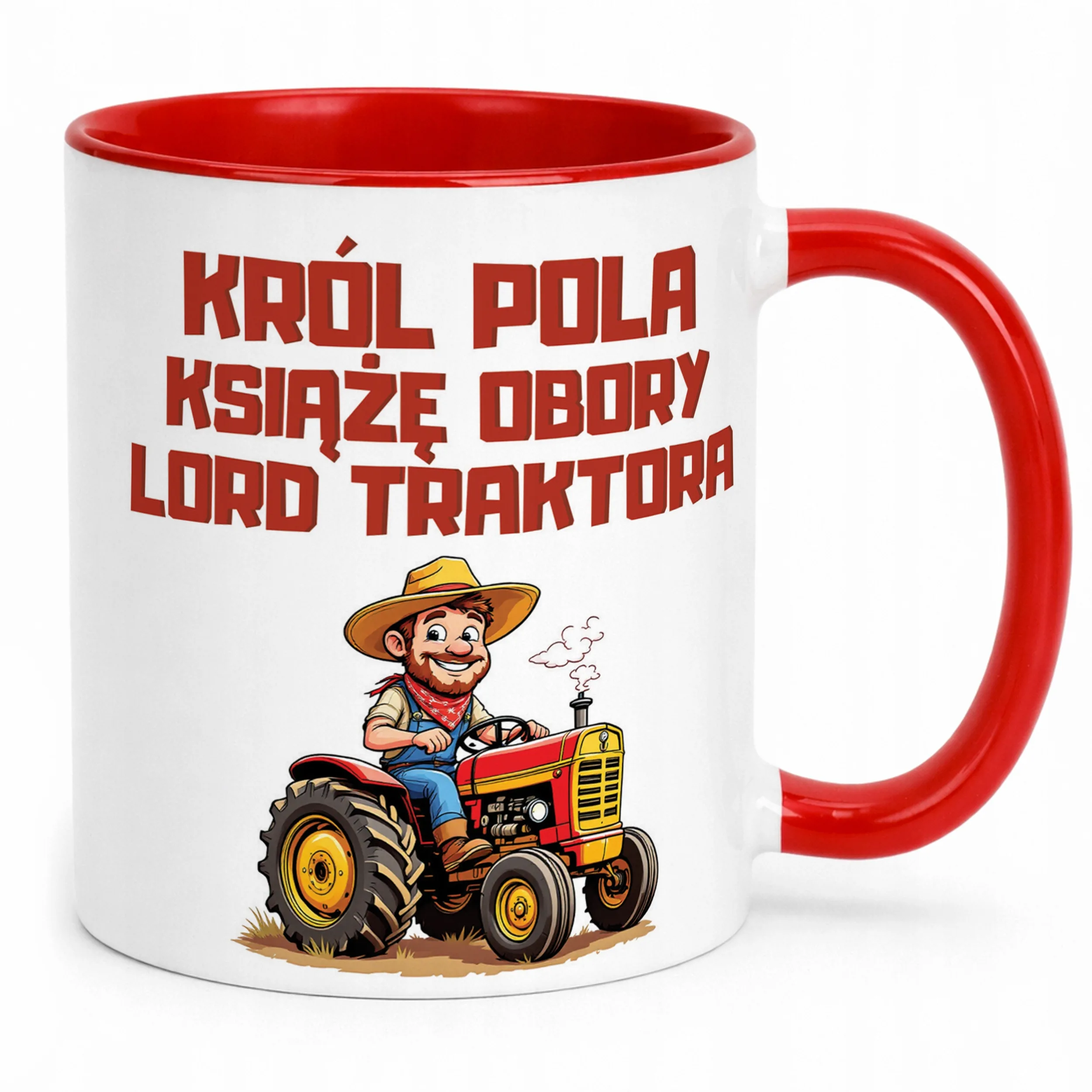 Kubek Czerwony Rolnik Dla Rolnika Traktor Zabawny Prezent Upominek