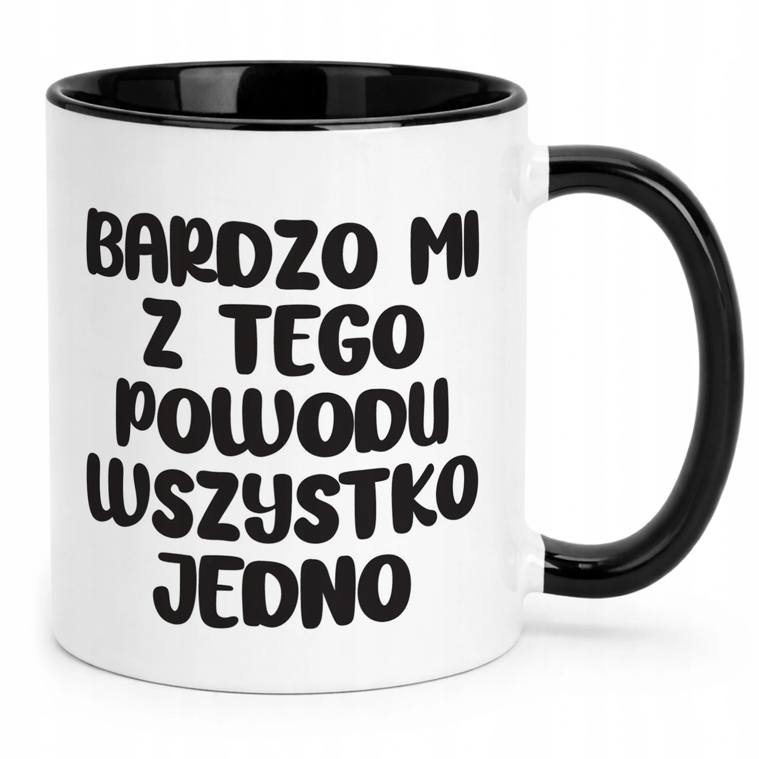 Kubek Czarny Bardzo Mi Z Tego Powodu Śmieszny Zabawny Prezent