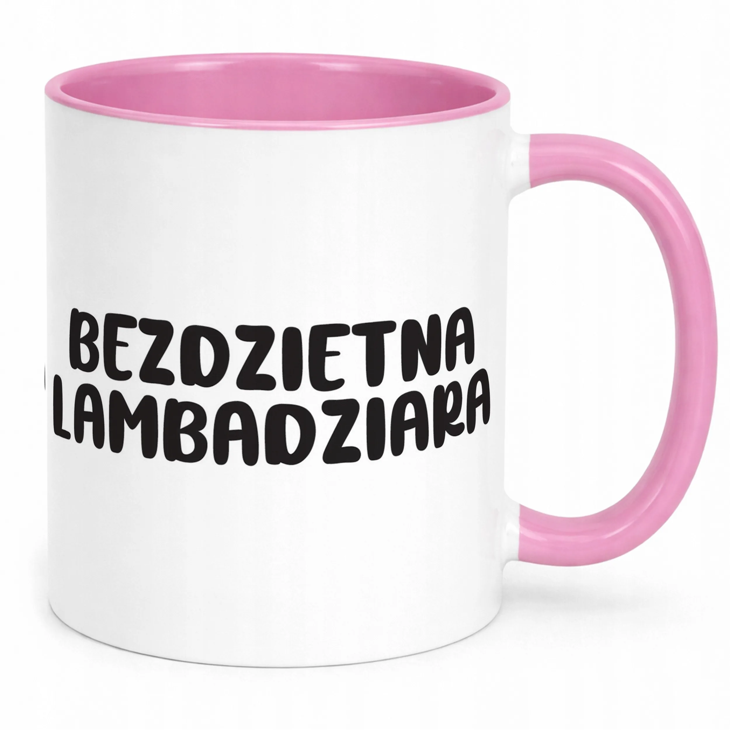 Kubek Różowy Bezdzietna Lambardziara Śmieszny Zabawny Prezent