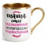 Kubek Premium Złoty Personalizowany Dzień Matki Dla Mamy Prezent Upominek