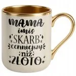 Kubek Premium Złoty Ecru Personalizowany Dzień Matki Dla Mamy