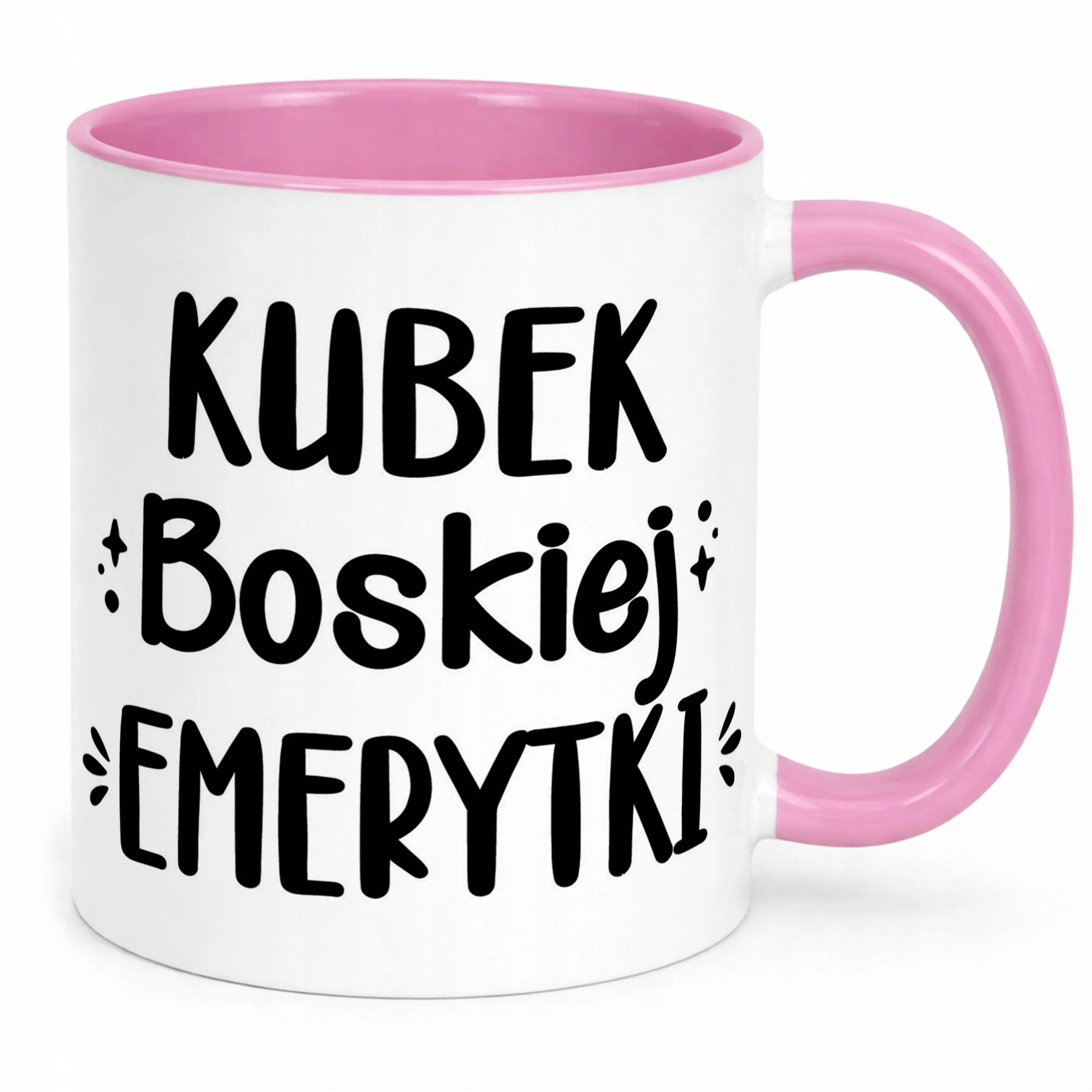 Kubek Różowy z okazji Emerytury Dla Emerytki Prezent Upominek