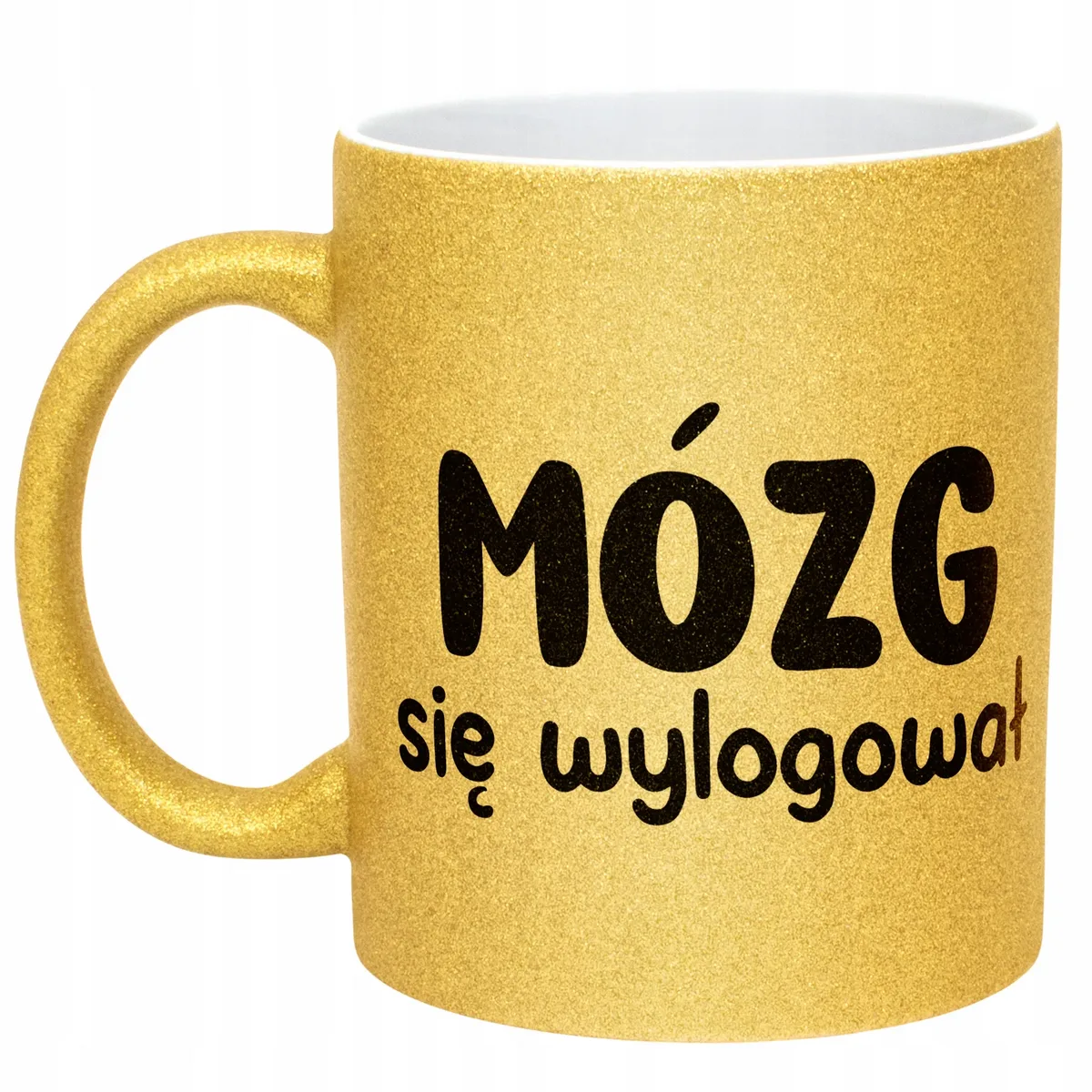 Złoty Kubek Brokatowy Mózg Się Wylogował Zabawny Prezent