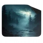 Podkładka pod mysz 22×18 cm Las Rzeka Mgła Góry