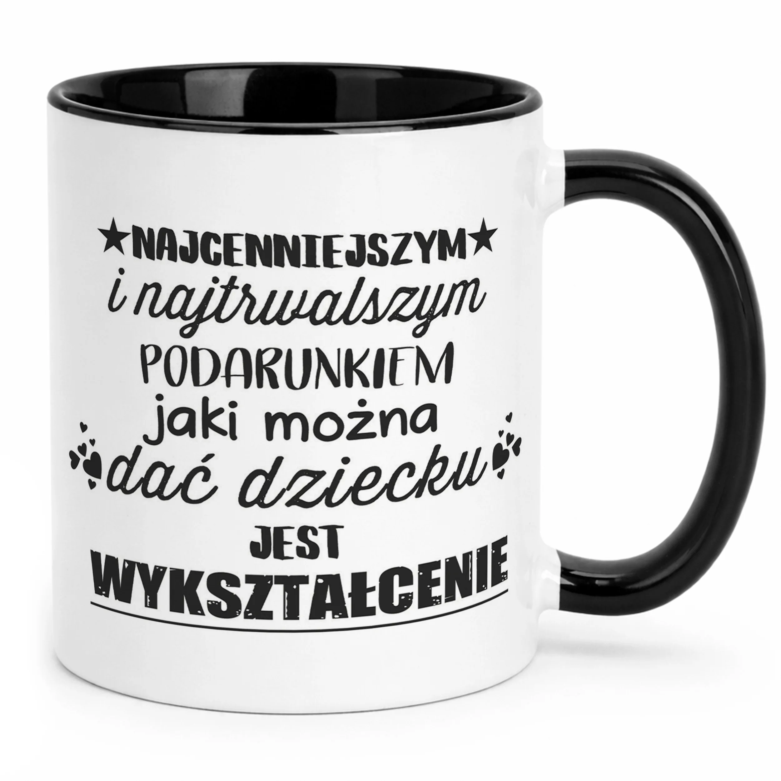 Kubek Czarny Dla Nauczyciela Nauczycielki Dzień Nauczyciela Prezent