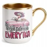 Kubek Premium Złoty Z okazji Emerytury Dla Emerytki Prezent