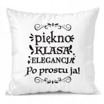 Poduszka 38x38cm Dzień Kobiet Prezent Dla Kobiety Piękno Klasa Elegancja