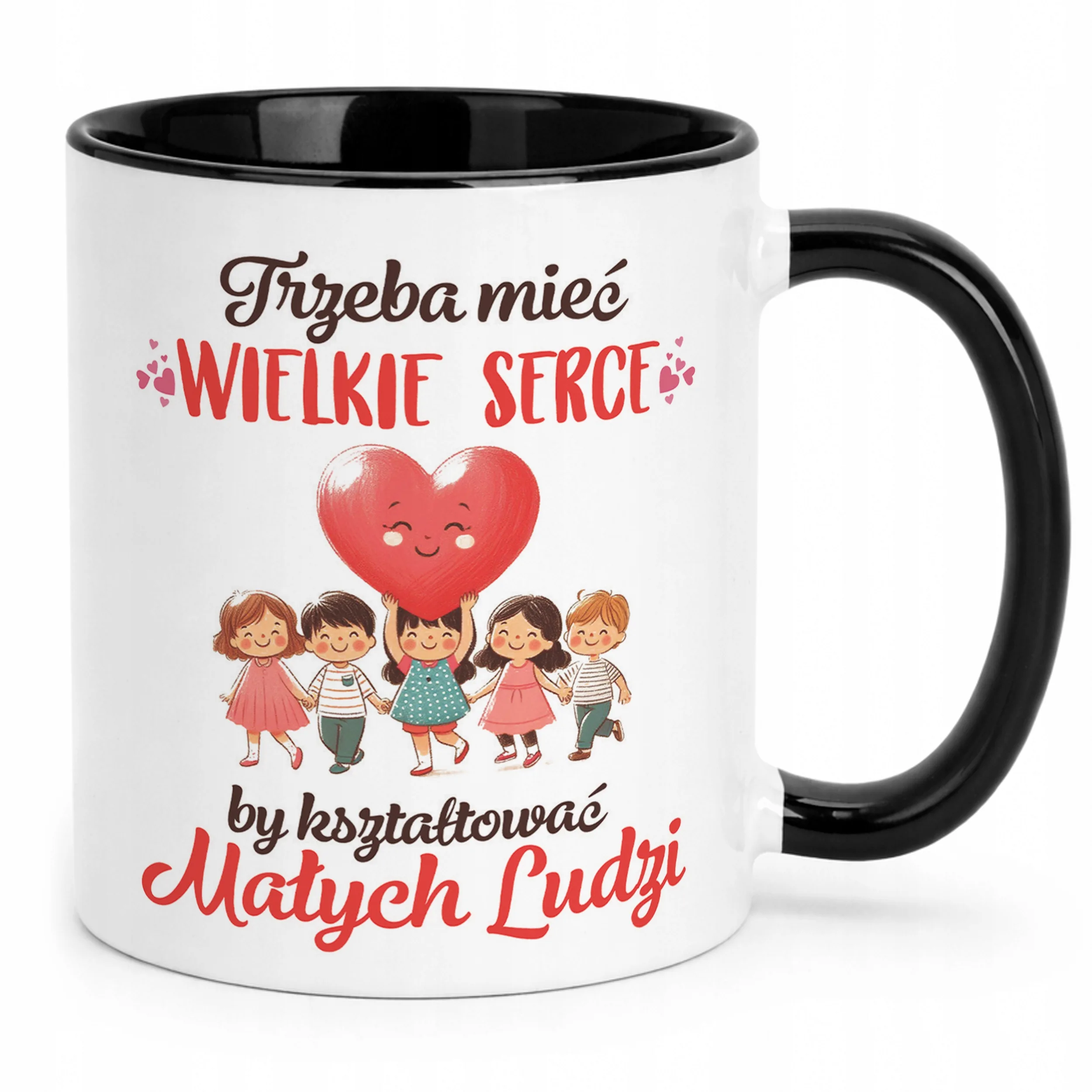 Kubek Czarny Dla Przedszkolanki Nauczycielki Dzień Nauczyciela Prezent