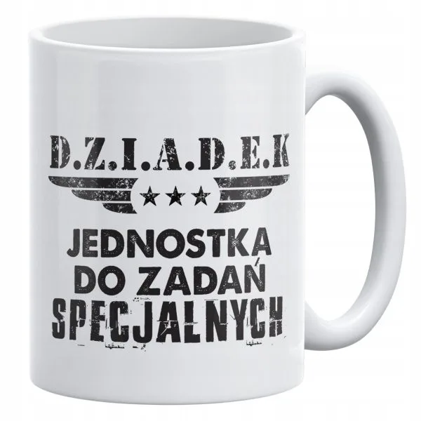 Kubek ceramiczny 330 ml Dzień Dziadka Prezent Upominek Jednostka Specjalna