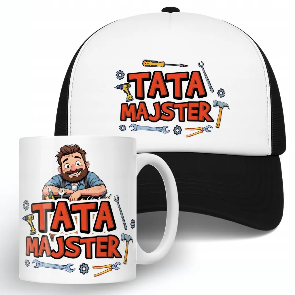 Zestaw Kubek + Koszulka Dzień Ojca Dla Taty Tata Majster Prezent
