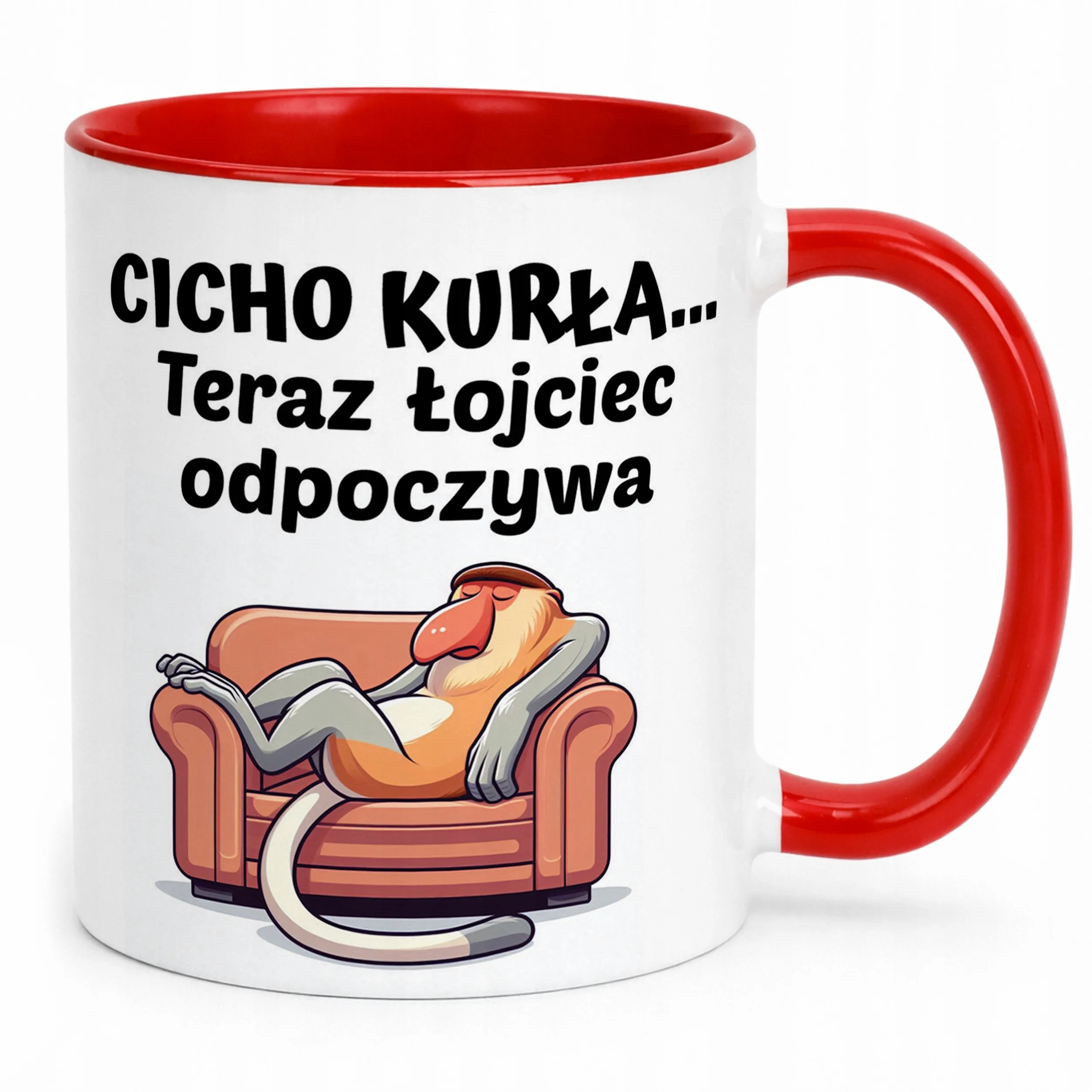 Kubek ceramiczny Dzień Ojca Dla Taty Łojciec Odpoczywa Nosacz Prezent