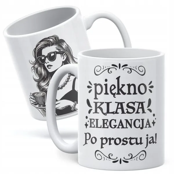 Kubek ceramiczny Dzień Kobiet Piękno Klasa Elegancja Prezent Dla Kobiety