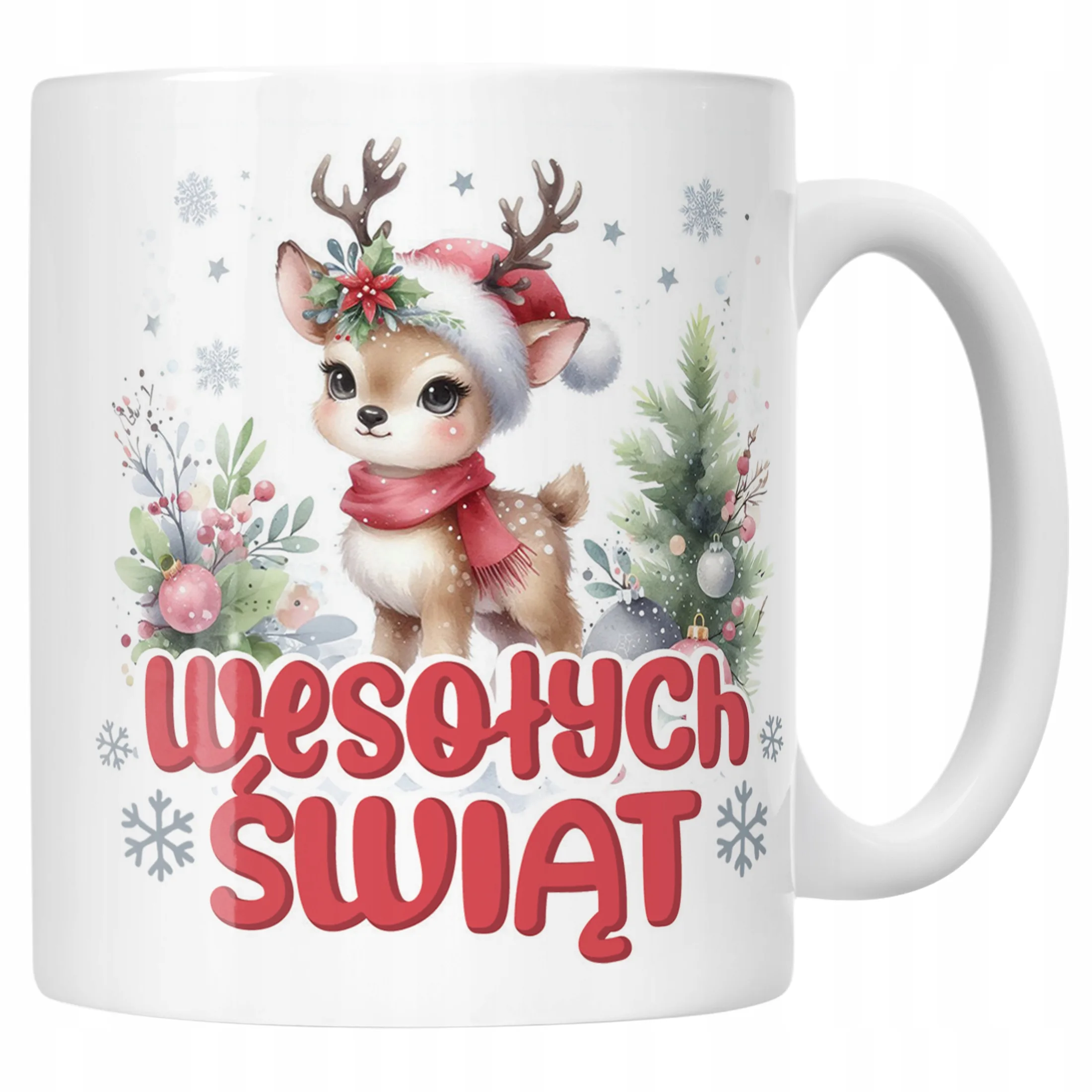 Kubek Ceramiczny Świąteczny Wesołych Świąt Boże Narodzenie Prezent