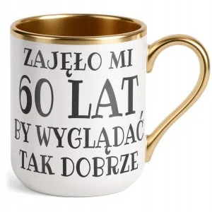 Kubki premium białe ze złotym rantem
