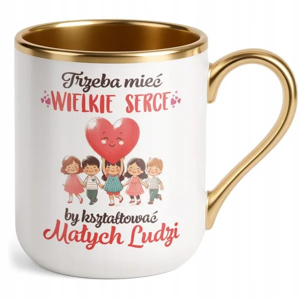 Kubek Premium Złoty Dzień Nauczyciela Dla Przedszkolanki Prezent