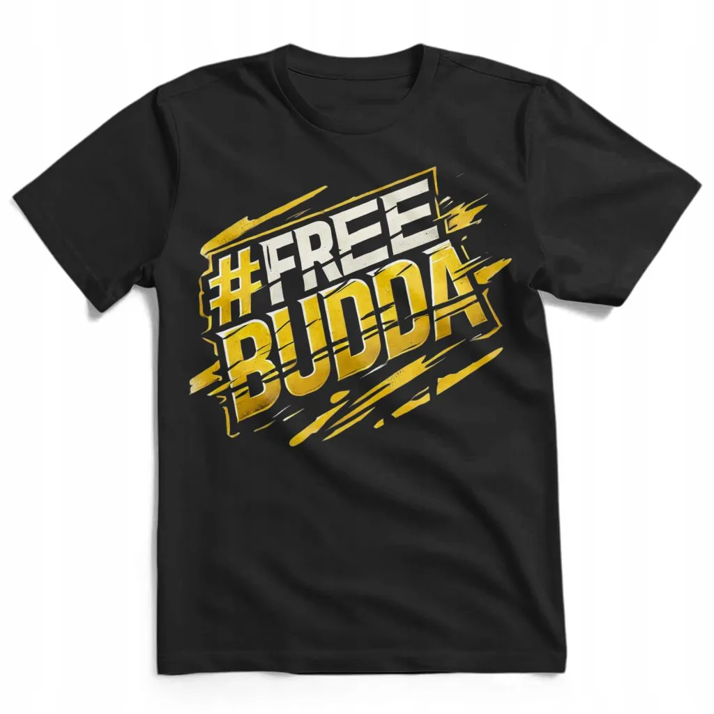 Koszulka męska czarna #FreeBudda Free Budda Uwolnić Budde