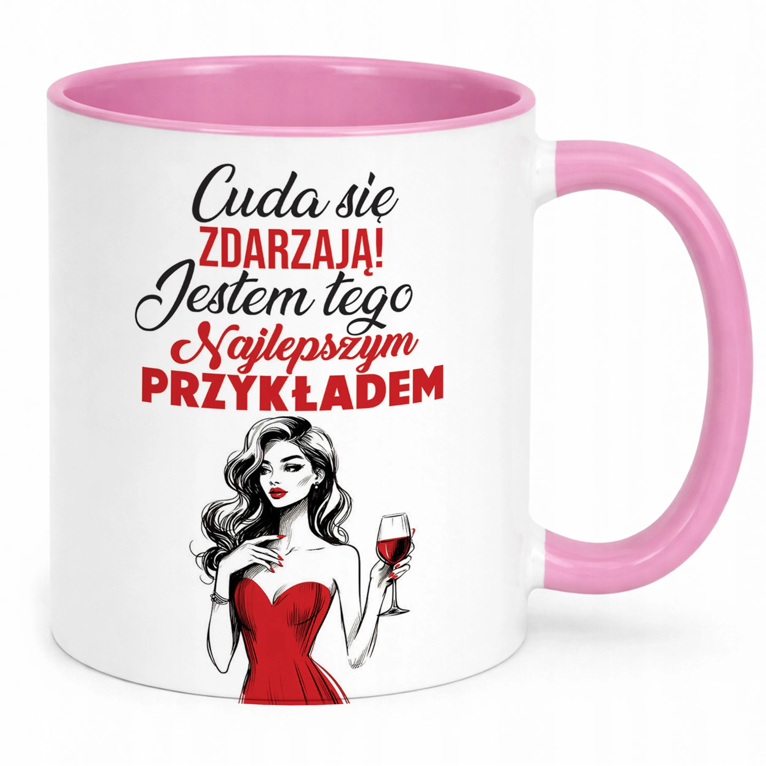 Kubek Różowy Dzień Kobiet Dla Kobiety Dziewczyny Prezent Upominek