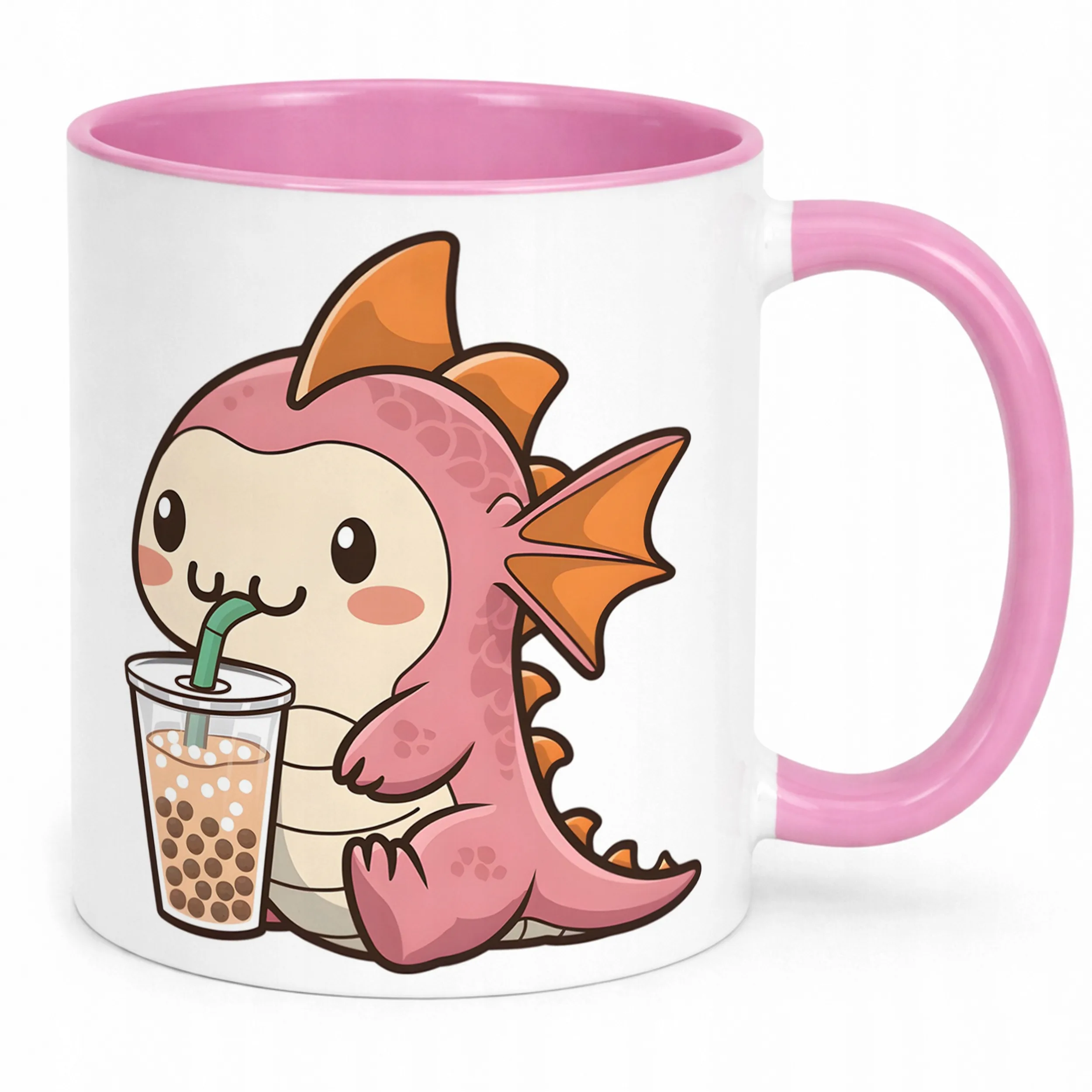 Różowy kubeczek 330ml prezent dla niej Aksolotl Axolotl Różowy Zwierzak OK