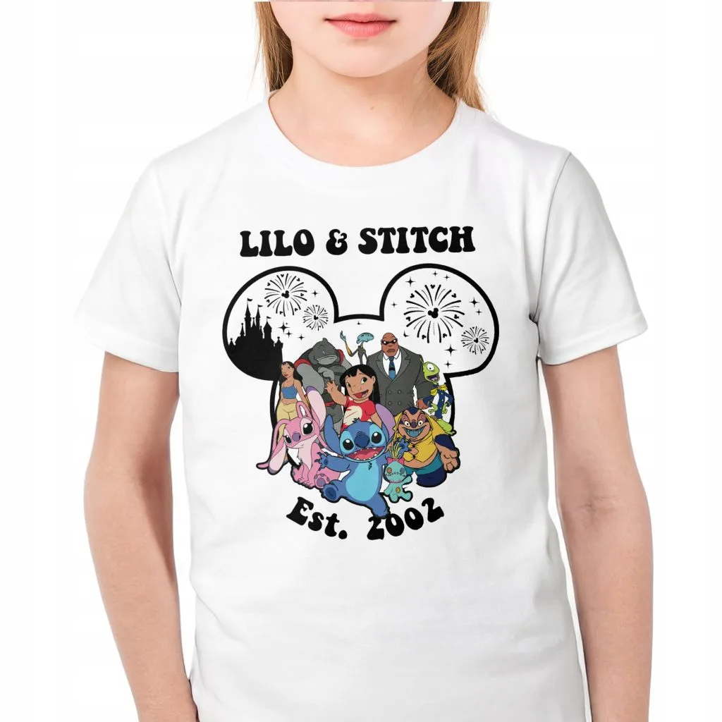Koszulka biała dziecięca Stitch Lilo i Stich Dla Fanów