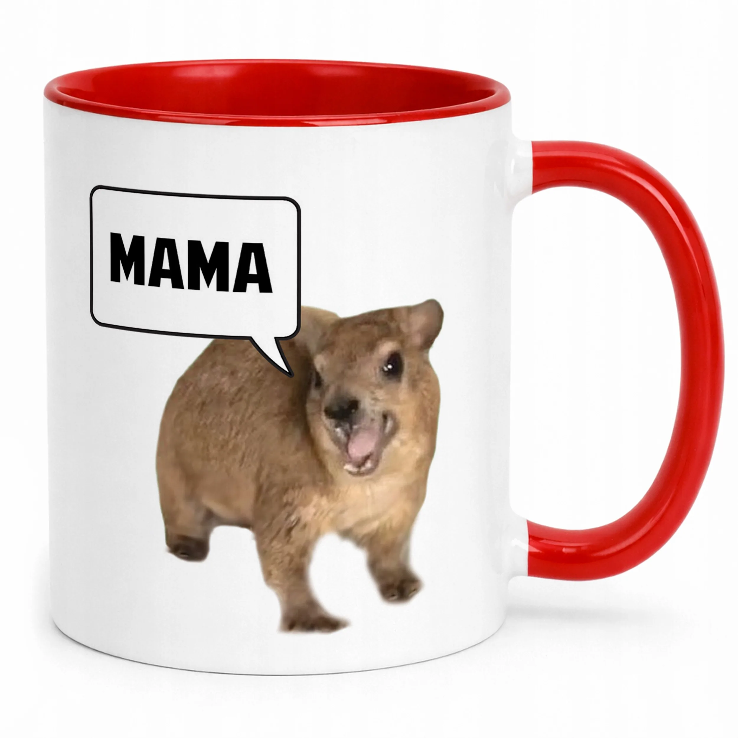 Kubek Czerwony MAMA MAMA MAMAA Tiktok Viral Zwierzę Memy