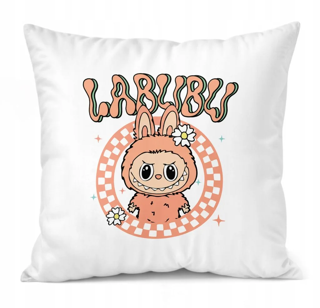 Poduszka 38x38cm Labubu Urocze Stworki Bajka Dla Dzieci Prezent