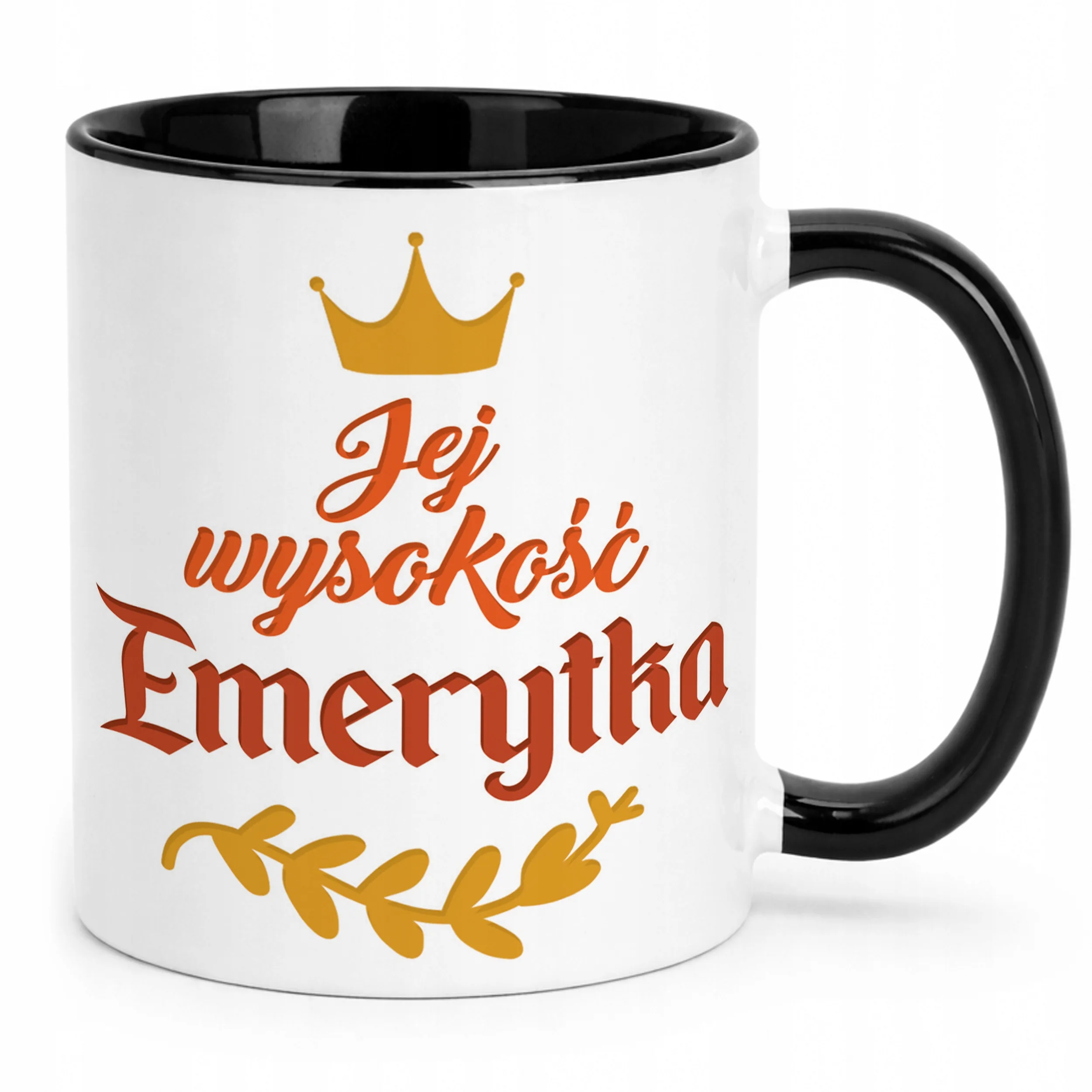 Kubek Czarny z okazji Emerytury Dla Emerytki Prezent Upominek