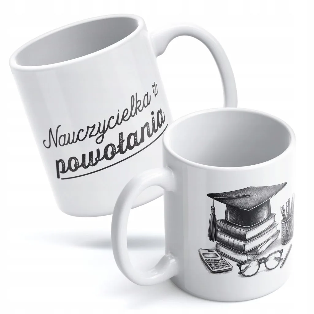 Kubek ceramiczny 330 ml Dzień Nauczyciela Nauczycielka z powołania Prezent