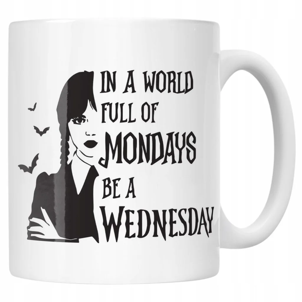 Kubek ceramiczny Nevermore Wednesday Addams Dla Fanów Prezent